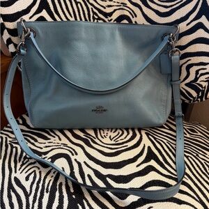 Coach Blue Leather Shoulder Bag